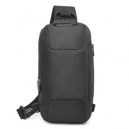 Wozinsky Anti-Theft Sling Backpack With Lock - стилна чанта с презрамка и ключалка за смартфони и други дребни вещи (черен) 2