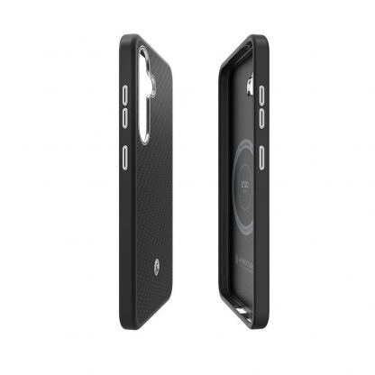 Spigen Enzo Aramid MagSafe Case - кевларен кейс с MagSafe за Samsung Galaxy S25 (черен)  3
