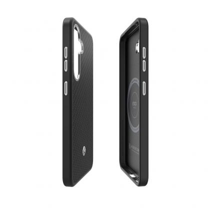 Spigen Enzo Aramid MagSafe Case - кевларен кейс с MagSafe за Samsung Galaxy S25 Plus (черен)  3