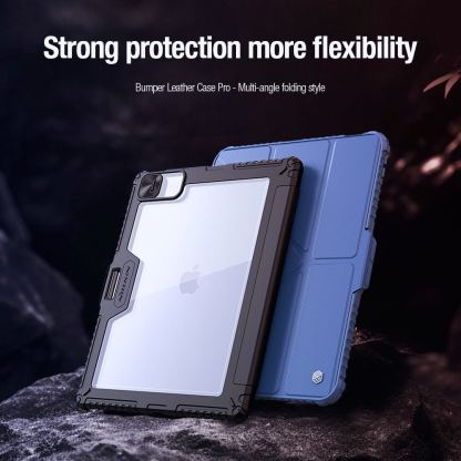 Nillkin Bumper PRO Protective Stand Case - удароустойчив хибриден кейс за iPad Air 13 (2025), iPad Air 13 (2024), iPad Pro 12.9 M2 (2022), iPad Pro 12.9 M1 (2021), iPad Pro 12.9 (2020) (черен) 5