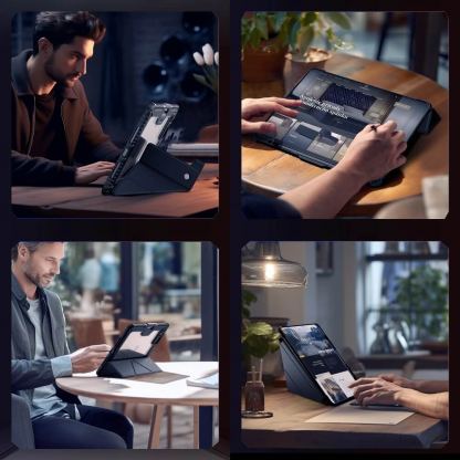 Nillkin Bumper PRO Protective Stand Case - удароустойчив хибриден кейс за iPad Air 13 (2025), iPad Air 13 (2024), iPad Pro 12.9 M2 (2022), iPad Pro 12.9 M1 (2021), iPad Pro 12.9 (2020) (черен) 11
