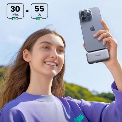 Ugreen Nexode Powerbank USB-C Connector 5000mAh 20W - външна батерия с USB-C конектор (тъмносив) 9