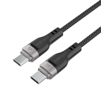 Acefast Digital Display USB-C to USB-C Cable PD 2.0 100W - здрав кабел с вграден магнитен органайзер и въжена оплетка за устройства с USB-C порт (100 см) (черен) 3