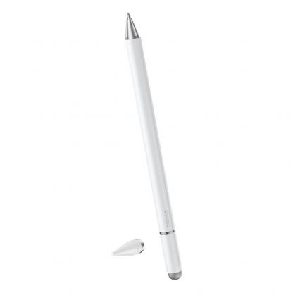 Baseus 3-in-1 Smooth Writing 3 Passive Stylus Pen Non-Magnetic Version - тъч писалка за мобилни устройства с капацитивни дисплеи и химикал за писане (бял) 2