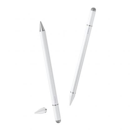 Baseus 3-in-1 Smooth Writing 3 Passive Stylus Pen Non-Magnetic Version - тъч писалка за мобилни устройства с капацитивни дисплеи и химикал за писане (бял) 4