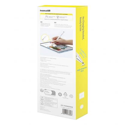 Baseus 3-in-1 Smooth Writing 3 Passive Stylus Pen Non-Magnetic Version - тъч писалка за мобилни устройства с капацитивни дисплеи и химикал за писане (бял) 6