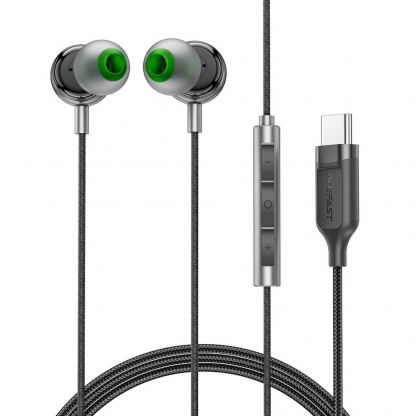 Acefast L5 In-Ear USB-C Stereo Headphones - слушалки с USB-C кабел, управление на звука и микрофон (черен) 2
