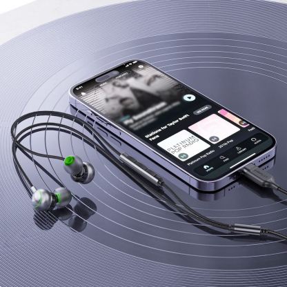 Acefast L5 In-Ear USB-C Stereo Headphones - слушалки с USB-C кабел, управление на звука и микрофон (черен) 5