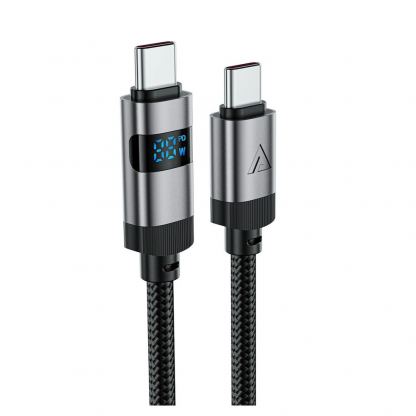 Acefast USB-C to USB-C Cable with LED Display 66W - USB-C към USB-C кабел за устройства с USB-C порт (120 см) (черен) 3