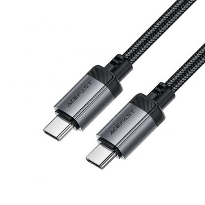 Acefast C20-03 USB-C to USB-C Charging Cable 15W - здрав кабел с въжена оплетка и бързо зареждане за устройства с USB-C порт (120 см) (черен) 3