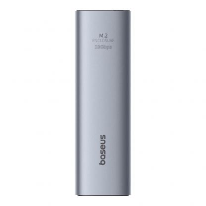 Baseus FlyJoy USB-C External M.2 NVMe SATA SSD Enclosure - алуминиева външна кутия с USB-C за M.2 NVMe SATA SSD дискове (сив) 2