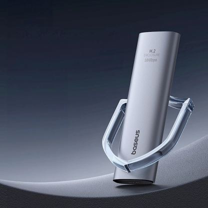 Baseus FlyJoy USB-C External M.2 NVMe SATA SSD Enclosure - алуминиева външна кутия с USB-C за M.2 NVMe SATA SSD дискове (сив) 12