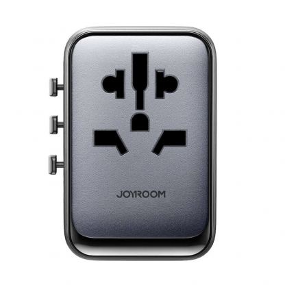 Joyroom Gan Universal World Travel Adapter 65W - захранване с 2xUSB-А и 3xUSB-C изходи и преходници за цял свят в едно устройство за мобилни устройства (черен) 12