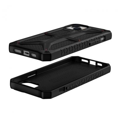 Urban Armor Gear Monarch Kevlar Case - удароустойчив хибриден кейс за iPhone 14 Plus (черен-кевлар) 2