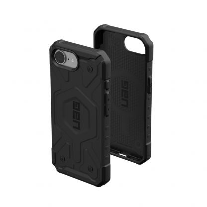 Urban Armor Gear Pathfinder Clear MagSafe Case - удароустойчив хибриден кейс с MagSafe за iPhone 16e (черен) 3