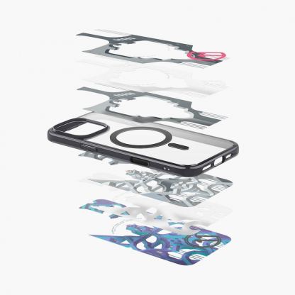 Spigen c11 Ultra Hybrid Navigator Edition MagSafe Case - хибриден кейс с висока степен на защита с MagSafe за iPhone 16 Pro (прозрачен-черен) 5