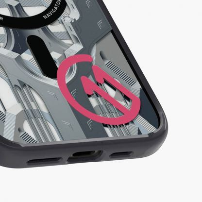 Spigen c11 Ultra Hybrid Navigator Edition MagSafe Case - хибриден кейс с висока степен на защита с MagSafe за iPhone 16 Pro (прозрачен-черен) 8