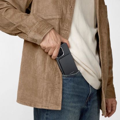 Pitaka Qi2 Aramid Fiber Magnetic Power Bank 5000 mAh 15W - преносима външна батерия с USB-C порт и безжично зареждане с MagSafe (черен-сив) 5