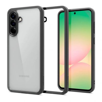 Spigen Ultra Hybrid Case - хибриден кейс с висока степен на защита за Samsung Galaxy A56 5G (черен-прозрачен) 3