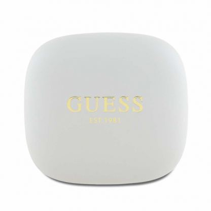 Guess Satin Classic Logo OWS Wireless Earphones - безжични OWS слушалки със зареждащ кейс (бежов) 2