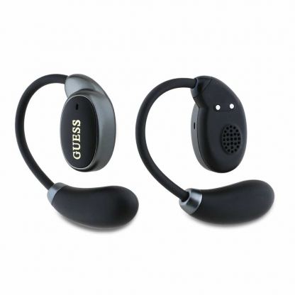 Guess Satin Classic Logo OWS Wireless Earphones - безжични OWS слушалки със зареждащ кейс (черен) 6