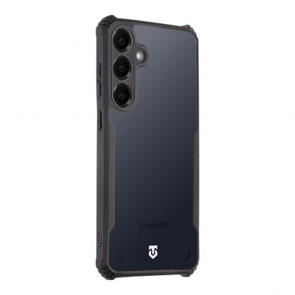 Tactical Quantum Stealth Hybrid Case - хибриден удароустойчив кейс за Samsung Galaxy S25 Plus (черен-прозрачен) 2