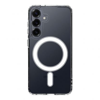 Tactical MagForce Hybrid Cover - хибриден удароустойчив кейс с MagSafe за Samsung Galaxy S25 (прозрачен)  2