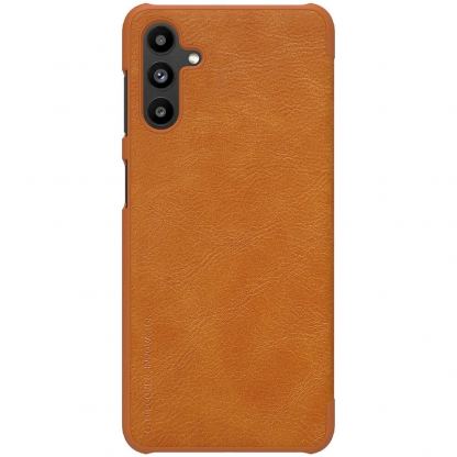 Nillkin Qin Leather Flip Case - кожен калъф, тип портфейл за Samsung Galaxy A13 5G (кафяв) 3