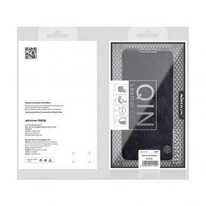 Nillkin Qin Leather Flip Case - кожен калъф, тип портфейл за Samsung Galaxy A13 5G (кафяв) 5