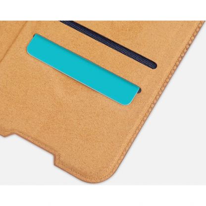 Nillkin Qin Leather Flip Case - кожен калъф, тип портфейл за Samsung Galaxy A13 5G (кафяв) 7
