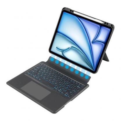 Tech-Protect SmartCase Mag Pen and Keyboard - кожен калъф с магнитно закрепяне и безжична блутут клавиатура за iPad Air 13 (2024) (черен) 8