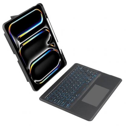 Tech-Protect SmartCase Mag Pen and Keyboard - кожен калъф с магнитно закрепяне и безжична блутут клавиатура за iPad Pro 13 (2024) (черен) 4