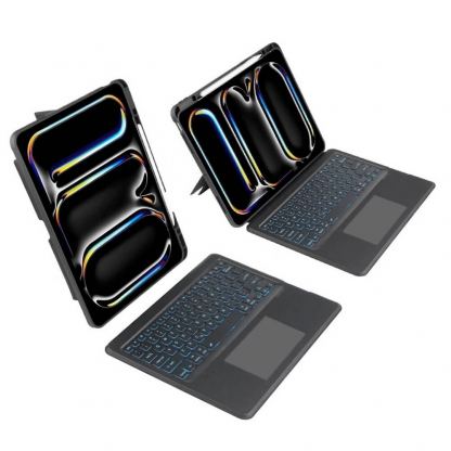 Tech-Protect SmartCase Mag Pen and Keyboard - кожен калъф с магнитно закрепяне и безжична блутут клавиатура за iPad Pro 13 (2024) (черен) 7