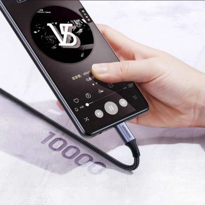 Ugreen Angled USB-C to USB-C Data Cable 100W - USB-C към USB-C кабел за устройства с USB-C порт (100 см) (черен) 4