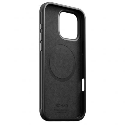Nomad Modern Horween Leather MagSafe Case - кожен (естествена кожа) кейс с MagSafe за iPhone 16 Pro Max (черен) 5