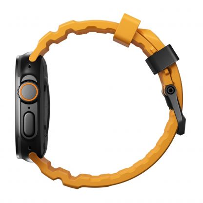 Nomad Rocky Point Strap - силиконова каишка за Apple Watch 42мм, 44мм, 45мм, 46мм, Ultra 49мм (жълт-черен) 2
