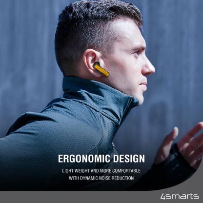 4smarts GameBuds TWS In-Ear Gaming Bluetooth Earphones - безжични блутут слушалки със зареждащ кейс (жълт-черен) 5