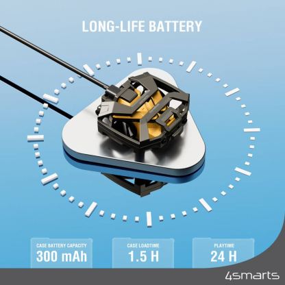 4smarts GameBuds TWS In-Ear Gaming Bluetooth Earphones - безжични блутут слушалки със зареждащ кейс (жълт-черен) 6