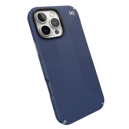 Speck Presidio 2 Grip MagSafe Case - удароустойчив хибриден кейс с Magsafe за iPhone 16 Pro Max (тъмносин) 2