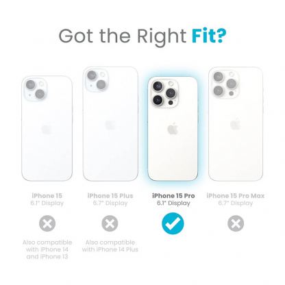 Speck GemShell Grip Case - удароустойчив хибриден кейс за iPhone 15 Pro Max (прозрачен) 7