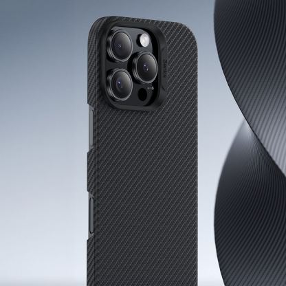 Benks Magnetic Armor Air Kevlar Case 600D - кевларен кейс с MagSafe за iPhone 16 Pro (черен-сив) 2