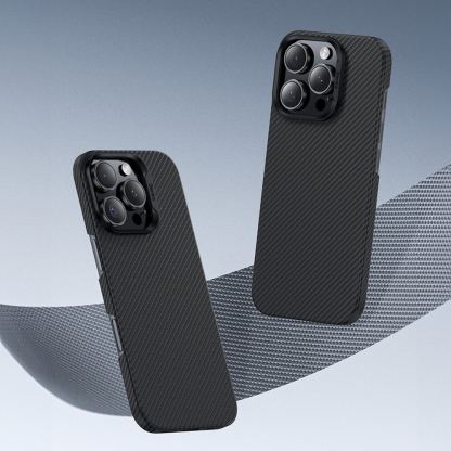 Benks Magnetic Armor Air Kevlar Case 600D - кевларен кейс с MagSafe за iPhone 16 Pro (черен-сив) 5