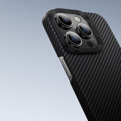 Benks Magnetic Armor Air Kevlar Case 600D - кевларен кейс с MagSafe за iPhone 16 Pro (черен-сив) 7