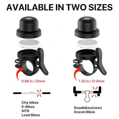 MiLi MiBell Android Trackable Copper Bicycle Bell - звънец за колело с вградено устройство за намиране на изгубени вещи чрез Android Find My Dvice (черен) 8