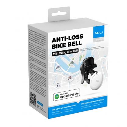 MiLi MiBell Apple Trackable Copper Bicycle Bell - звънец за колело с вградено устройство за намиране на изгубени вещи чрез FindMy (черен) 10