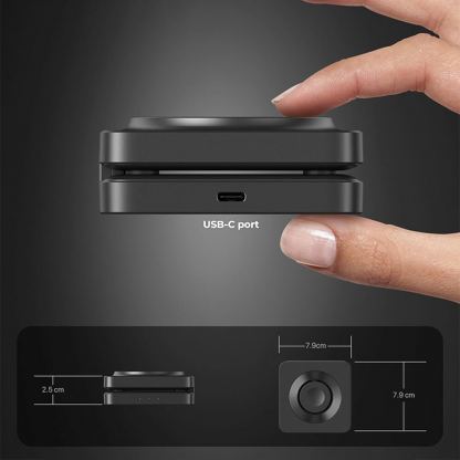 Blavec E20 3-in-1 Fst Wireless Charger 15W - тройна поставка (пад) за безжично зареждане за iPhone с MagSafe, Apple Watch, AirPods и Qi съвместими мобилни устройства (черен) 8