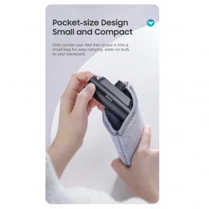 Benks PB15 Mini Powerbank With USB-C Connector 5000mAh 10W - външна батерия с USB-C конектор (черен) 10