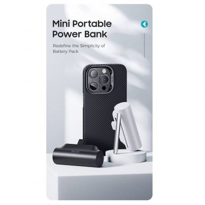 Benks PB15 Mini Powerbank With USB-C Connector 5000mAh 10W - външна батерия с USB-C конектор (бял) 7