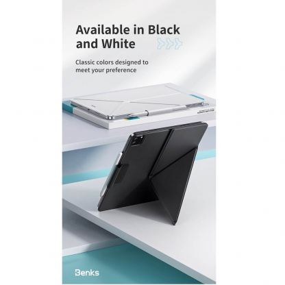 Benks Urban Magnetic Fold Case - магнитен полиуретанов калъф с поставка за iPad Air 13 (2024) (черен) 7