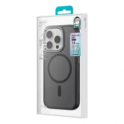 Benks Magnetic Mist Metal Frame Case - хибриден удароустойчив кейс с MagSafe за iPhone 16 Pro Max (черен) 11
